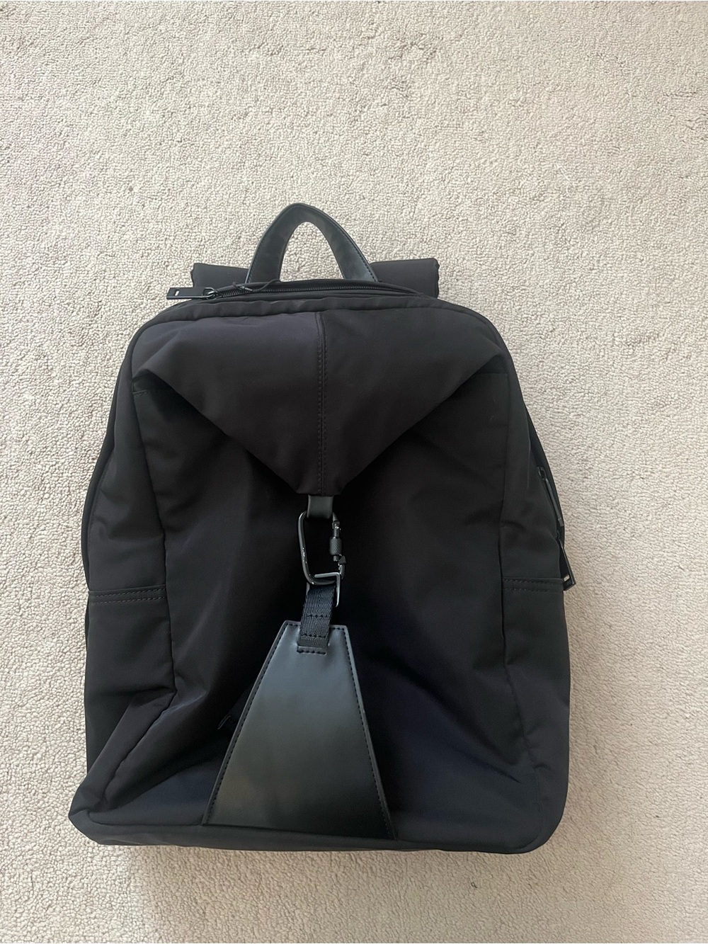 ZARA Black Backpack - Minimal Travel & Work Bag